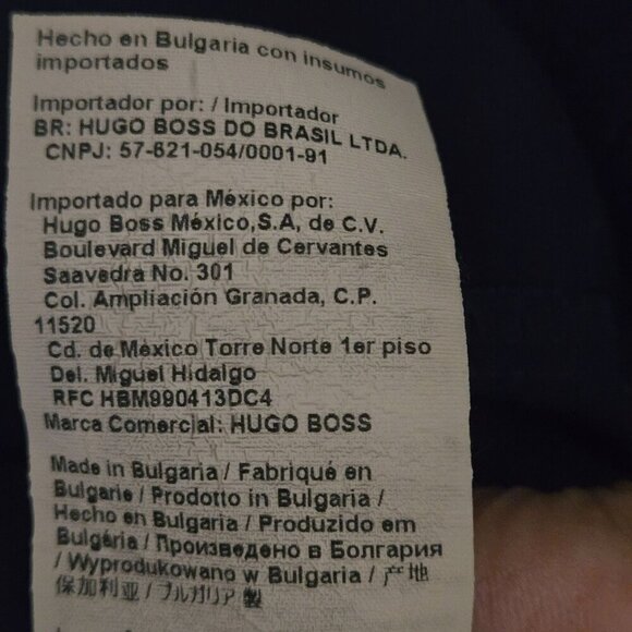 Hugo Boss Navy Virgin Wool Blend Gold Ring Detail Designer Sheath Dress Size 6 - Picture 6 of 7